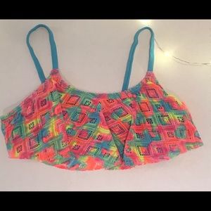 Xhilaration rainbow lace bikini top